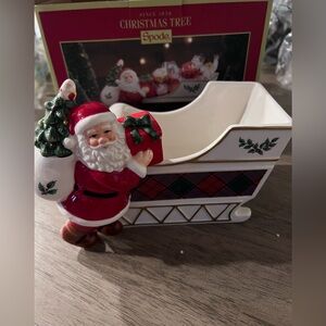 Spode Santa sleigh candy jar